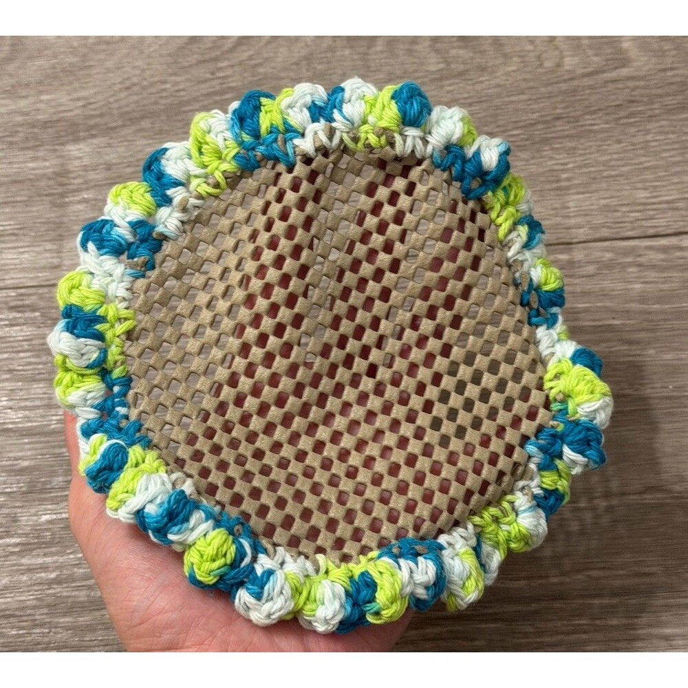 Handmade Crochet Jar Opener Gripper With Crochet Edge Kitchen Accessory Gift 6”
